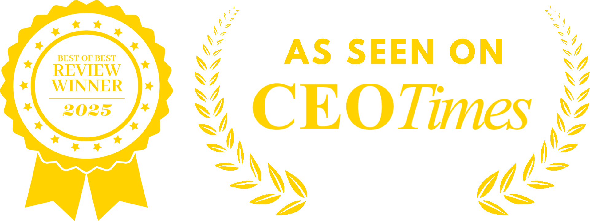 Best of Best Review Winner & CEO Times - As Seen On